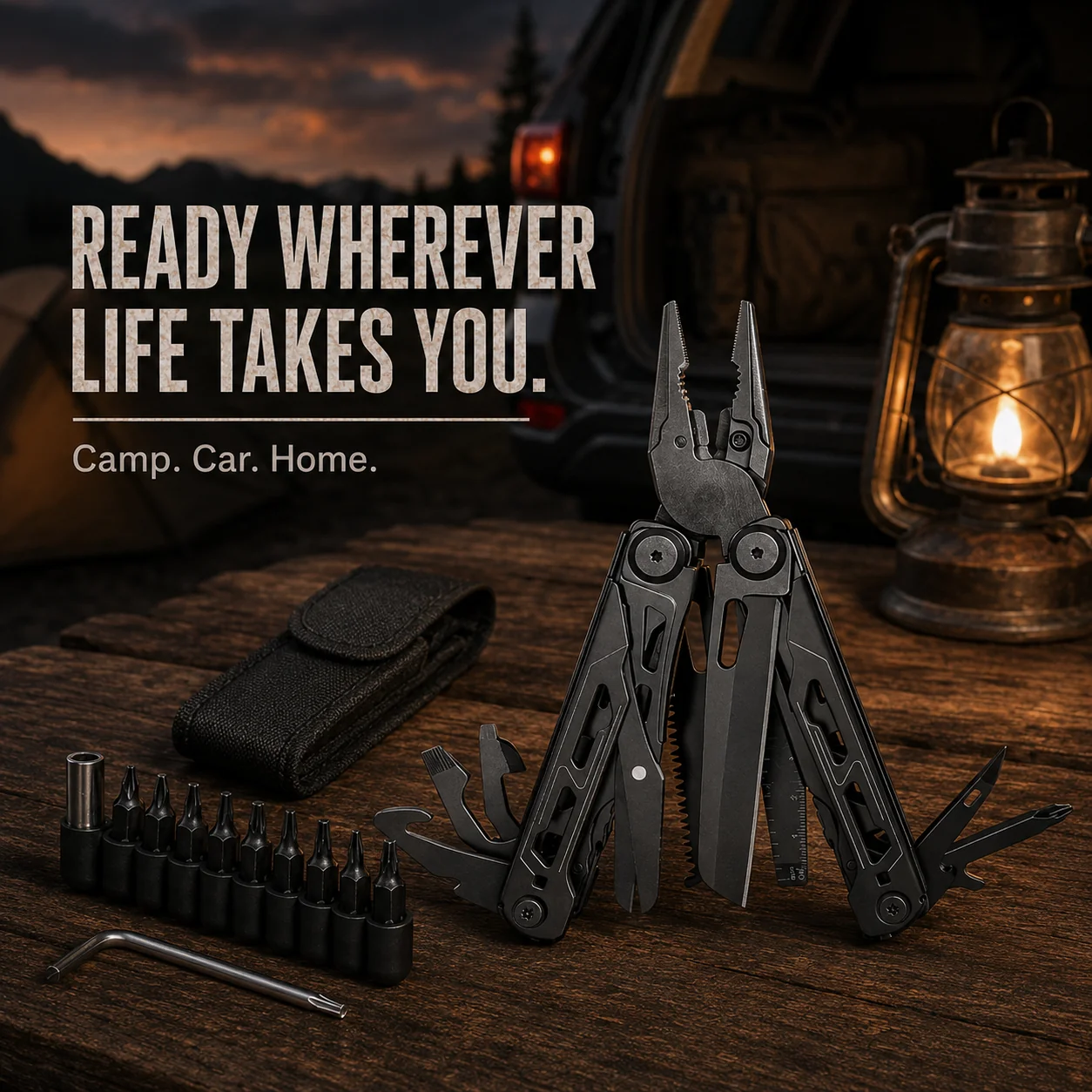🚀16-in-1 Multitool with Large Scissors | Compact Outdoor Tool for Camping & Repairs thumbnail 6