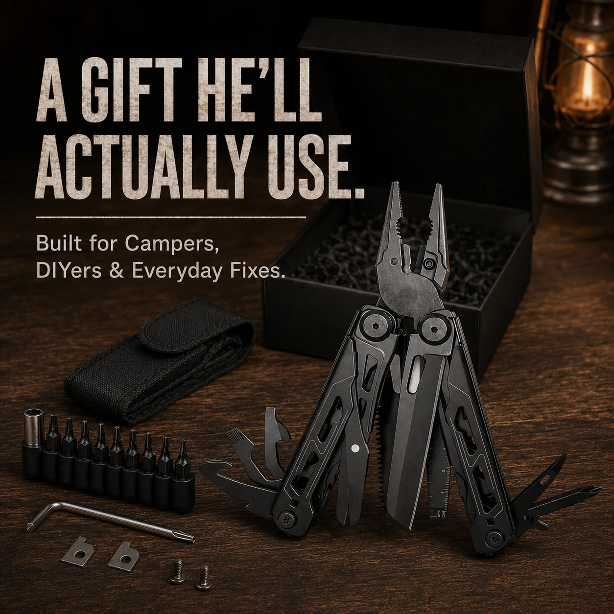 🚀16-in-1 Multitool with Large Scissors | Compact Outdoor Tool for Camping & Repairs thumbnail 7