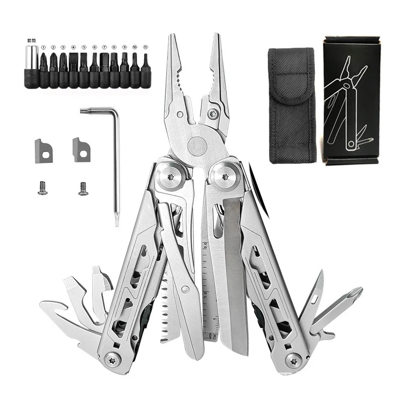 🚀16-in-1 Multitool with Large Scissors | Compact Outdoor Tool for Camping & Repairs thumbnail 10