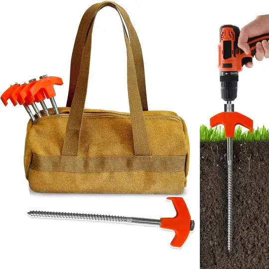 ✨LAST DAY SALE 49% OFF🔥 8" Screw in Tent Stakes - Ground Anchors Screw - Image 1
