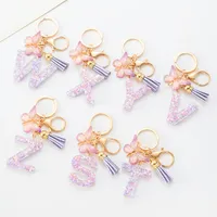 🔥Butterfly Letter Keychain Tassel Design Vibrant Durable Lightweight Gift thumbnail 3