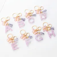 🔥Butterfly Letter Keychain Tassel Design Vibrant Durable Lightweight Gift thumbnail 5