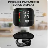 🔥Wrist Blood Pressure Monitor Led Display, Touch Screen Wrist Blood Pressure Cuff 99x2 Reading Memory🔥 thumbnail 5