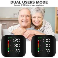 🔥Wrist Blood Pressure Monitor Led Display, Touch Screen Wrist Blood Pressure Cuff 99x2 Reading Memory🔥 thumbnail 1