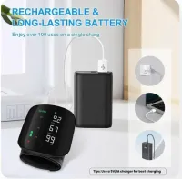 🔥Wrist Blood Pressure Monitor Led Display, Touch Screen Wrist Blood Pressure Cuff 99x2 Reading Memory🔥 thumbnail 6