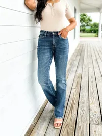 ✨HOT SALE 49% OFF👖New Tummy Control Bootcut Jeans 🔥(Buy 2 Free Shipping)📦 thumbnail 12