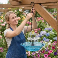 ✨Special Offer Today Only! 🐦 Solar Cascade Hanging Bird Bath Fountain thumbnail 7