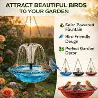 ✨Special Offer Today Only! 🐦 Solar Cascade Hanging Bird Bath Fountain thumbnail 9
