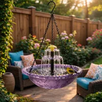 ✨Special Offer Today Only! 🐦 Solar Cascade Hanging Bird Bath Fountain thumbnail 2