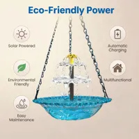 ✨Special Offer Today Only! 🐦 Solar Cascade Hanging Bird Bath Fountain thumbnail 12