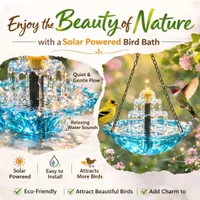 ✨Special Offer Today Only! 🐦 Solar Cascade Hanging Bird Bath Fountain thumbnail 13