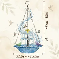 ✨Special Offer Today Only! 🐦 Solar Cascade Hanging Bird Bath Fountain thumbnail 16