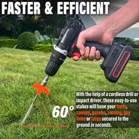 🔥🔥Hot Deal Summer SALE OFF UP TO 50%🔥🔥 4" Screw in Tent Stakes - Ground Anchors Screw thumbnail 3