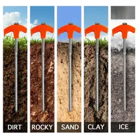 🔥🔥Hot Deal Summer SALE OFF UP TO 50%🔥🔥 4" Screw in Tent Stakes - Ground Anchors Screw thumbnail 4