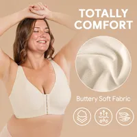 🔥🔥 Mother-Days SALE OFF UP TO 50%🔥🔥Seamless Front Buckle Cross Back Shaping Bra For Seniors thumbnail 1