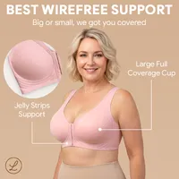 🔥🔥 Mother-Days SALE OFF UP TO 50%🔥🔥Seamless Front Buckle Cross Back Shaping Bra For Seniors thumbnail 7