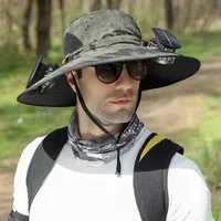 🔥Summer Hot Sale - 50% Off Wide Brim Solar Fan Outdoor Fishing Hat-Solar & USB Charging thumbnail 8