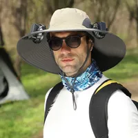 🔥Summer Hot Sale - 50% Off Wide Brim Solar Fan Outdoor Fishing Hat-Solar & USB Charging thumbnail 9