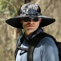 🔥Summer Hot Sale - 50% Off Wide Brim Solar Fan Outdoor Fishing Hat-Solar & USB Charging thumbnail 11