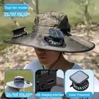 🔥Summer Hot Sale - 50% Off Wide Brim Solar Fan Outdoor Fishing Hat-Solar & USB Charging thumbnail 16