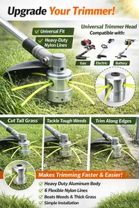 🔥🔥Hot Deal Summer SALE OFF UP TO 50%🔥🔥 Tool Part for Lawn Mower Cylindrical Grass Head Strimmer thumbnail 1