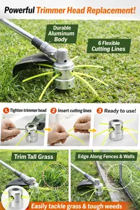 🔥🔥Hot Deal Summer SALE OFF UP TO 50%🔥🔥 Tool Part for Lawn Mower Cylindrical Grass Head Strimmer thumbnail 2