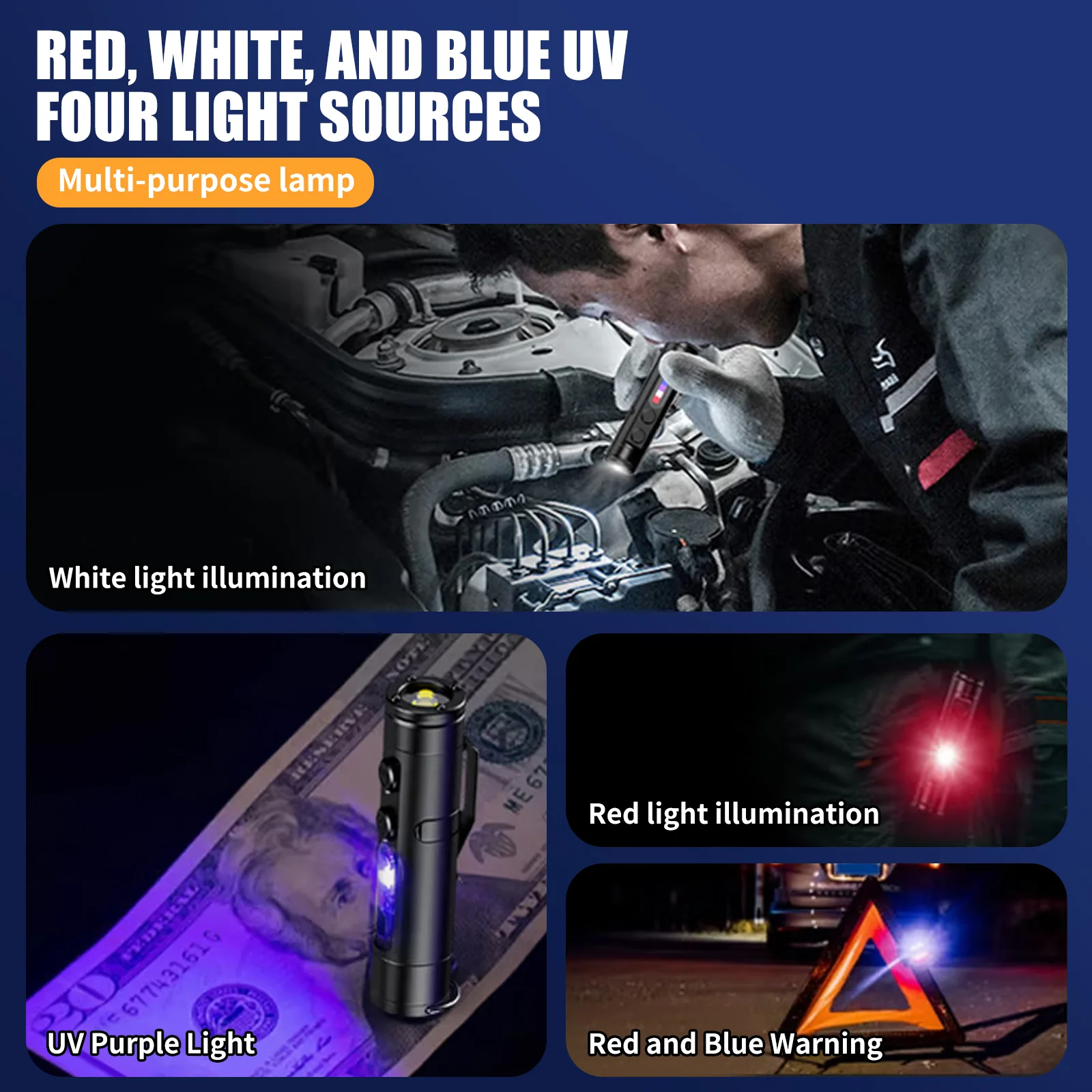 ⚡ 50% OFF – Compact Multifunctional Aluminum Flashlight thumbnail 2