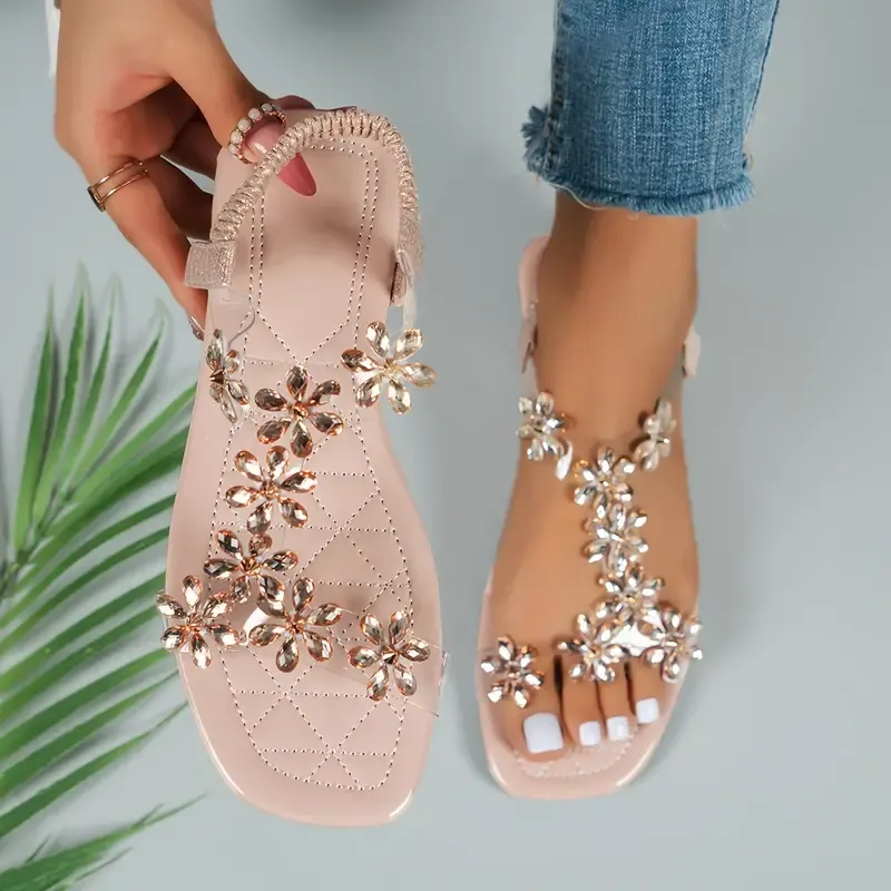 š„Last Day Promotion 50% OFF - Women's Rhinestone Butterfly Decor Flat Sandals