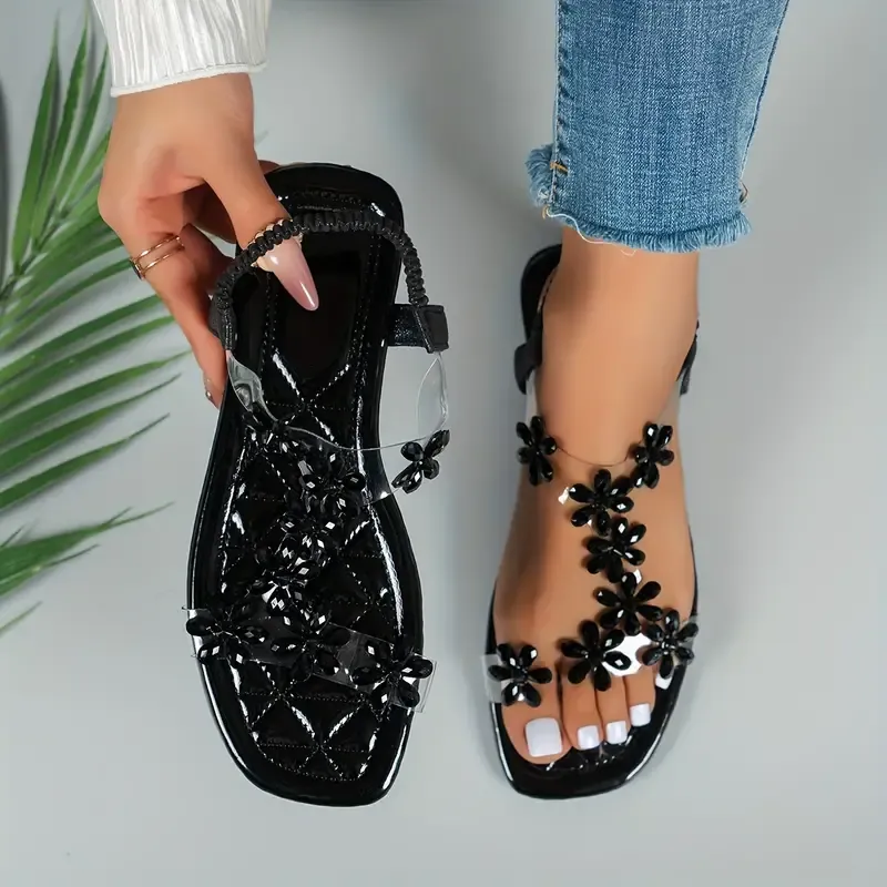 š„Last Day Promotion 50% OFF - Women's Rhinestone Butterfly Decor Flat Sandals