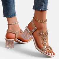 🔥💥 HOT DEAL Save Up To 50% - Women's Rhinestone Flowers Decor Flat Sandals thumbnail 6