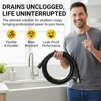 🔥🔥Hot Deal Summer SALE OFF UP TO 50%🔥🔥High-Pressure Sewer Jetter Hose with Nozzle thumbnail 1
