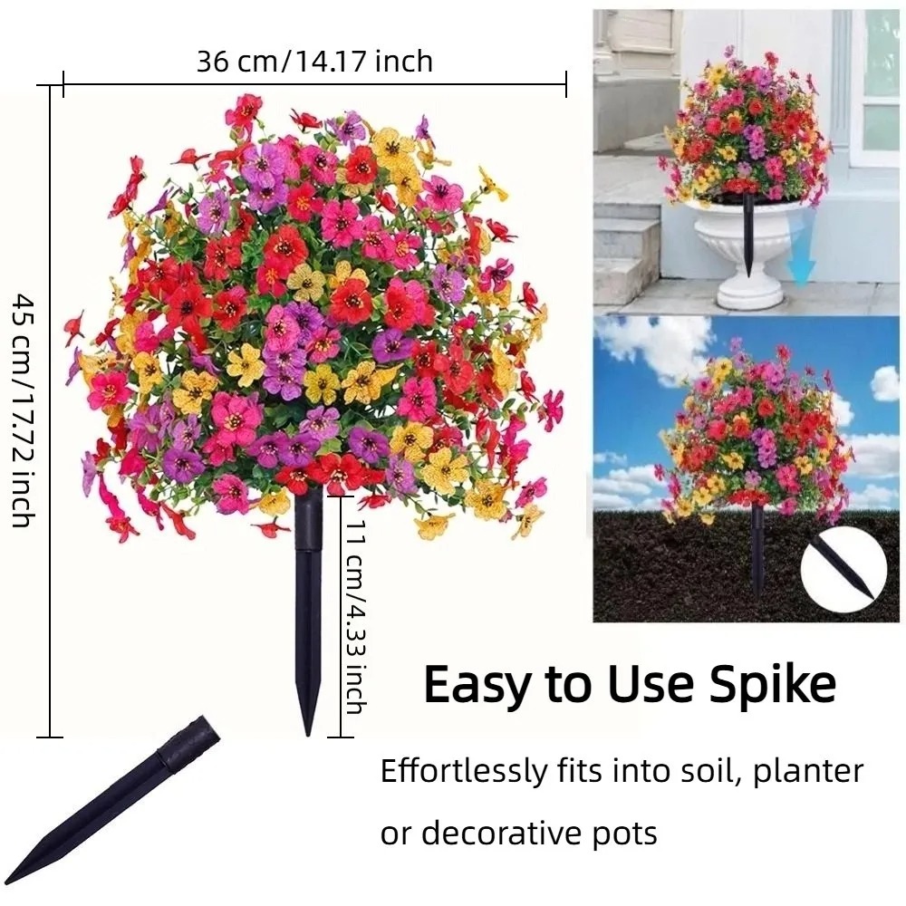 🔥🔥HOT DEAL SUMMER SALE OFF UP TO 50%🔥🔥Eucalyptus Flower Artificial Fake Violet Flower Ground Stake thumbnail 4