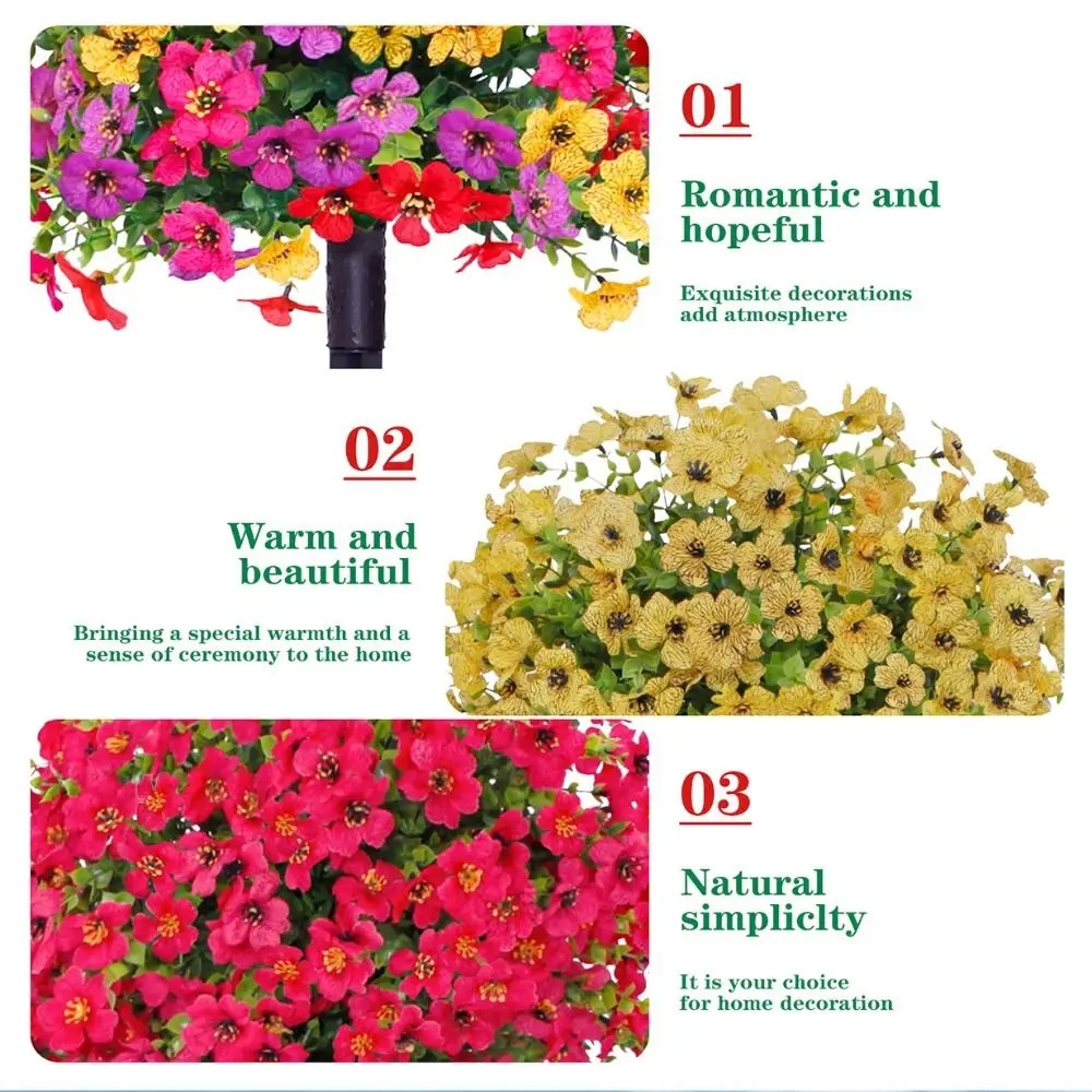 🔥🔥HOT DEAL SUMMER SALE OFF UP TO 50%🔥🔥Eucalyptus Flower Artificial Fake Violet Flower Ground Stake thumbnail 5