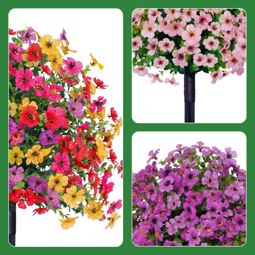 🔥🔥HOT DEAL SUMMER SALE OFF UP TO 50%🔥🔥Eucalyptus Flower Artificial Fake Violet Flower Ground Stake thumbnail 7