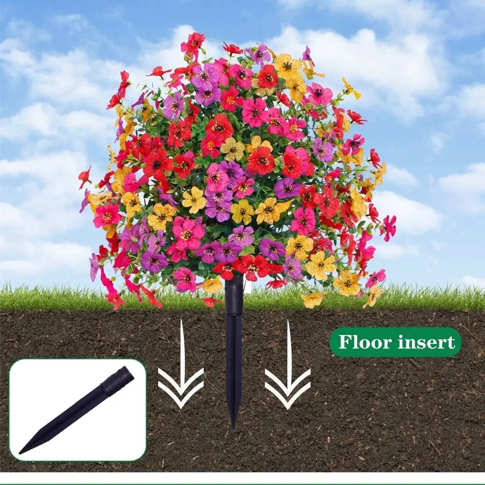 🔥🔥HOT DEAL SUMMER SALE OFF UP TO 50%🔥🔥Eucalyptus Flower Artificial Fake Violet Flower Ground Stake thumbnail 3