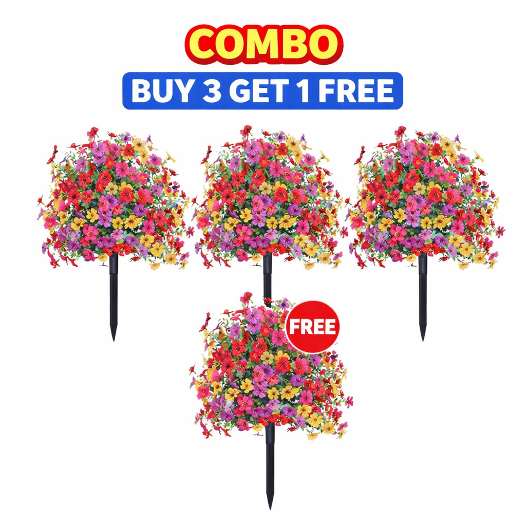 🔥🔥HOT DEAL SUMMER SALE OFF UP TO 50%🔥🔥Eucalyptus Flower Artificial Fake Violet Flower Ground Stake thumbnail 12
