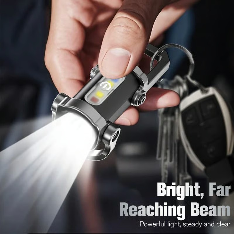 🔥Last Day 50% OFF🔥Portable Rechargeable Bright Keychain Flashlight thumbnail 2