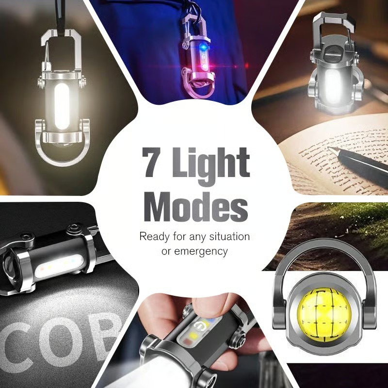🔥Last Day 50% OFF🔥Portable Rechargeable Bright Keychain Flashlight thumbnail 3