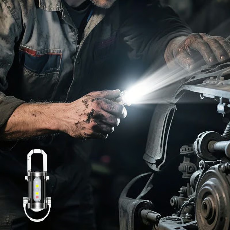 🔥Last Day 50% OFF🔥Portable Rechargeable Bright Keychain Flashlight thumbnail 8