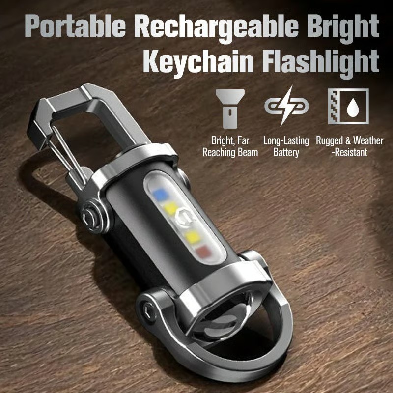 🔥Last Day 50% OFF🔥Portable Rechargeable Bright Keychain Flashlight thumbnail 4