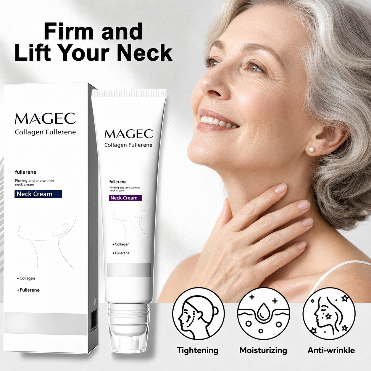 🏆Flash Sale⚡ Collagen Fullerene Tightening Neck Cream - Image 1