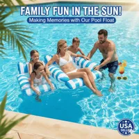 🔥50% Summer Sale 🌊 4 Tube Inflatable Pool Float Hammock: Your Ultimate Summer Relaxation Essential thumbnail 2