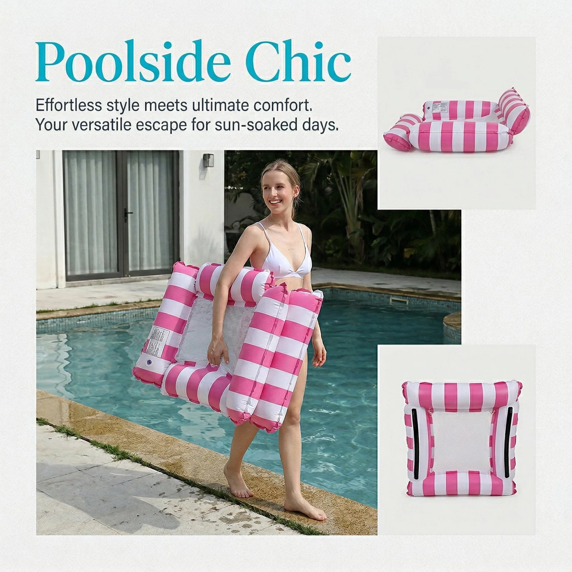 🔥50% Summer Sale 🌊 4 Tube Inflatable Pool Float Hammock: Your Ultimate Summer Relaxation Essential thumbnail 12