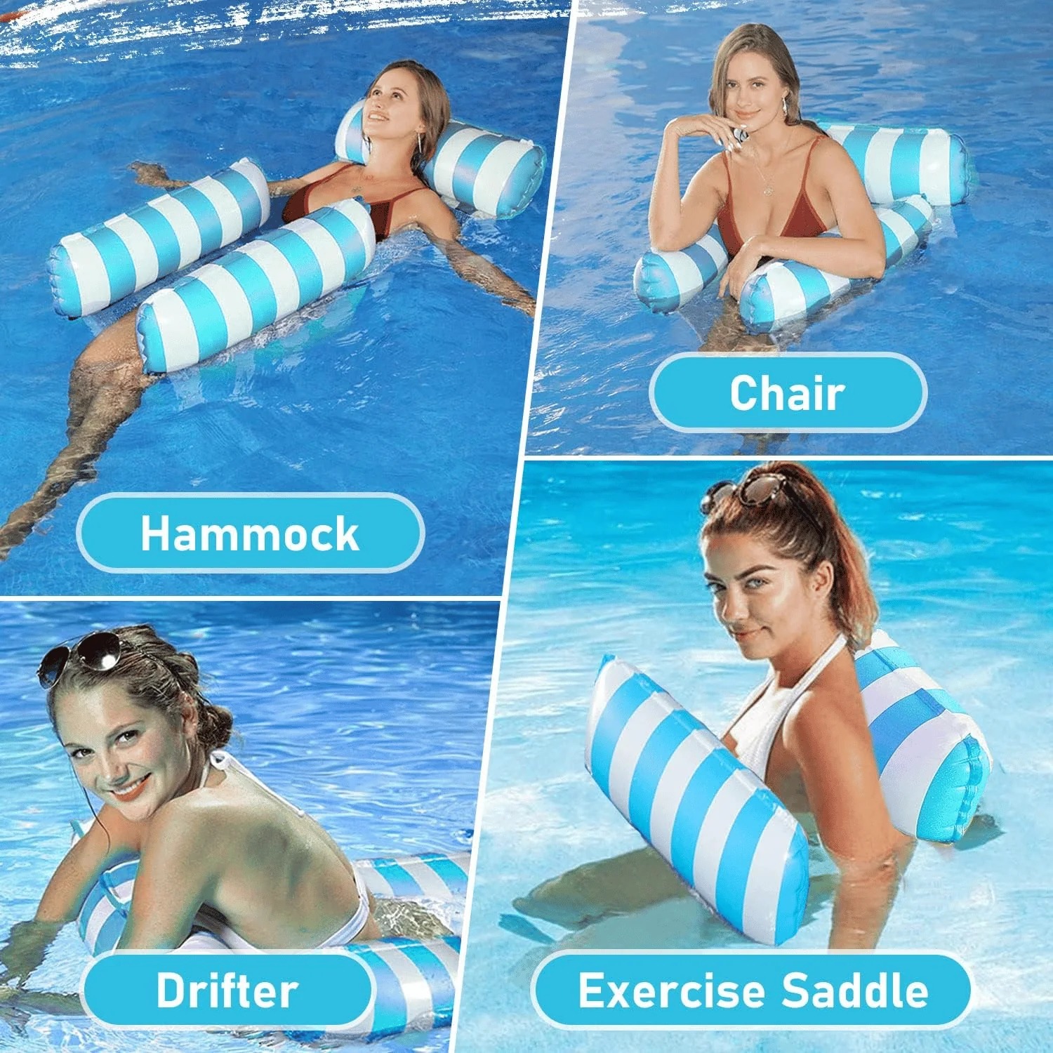🔥50% Summer Sale 🌊 4 Tube Inflatable Pool Float Hammock: Your Ultimate Summer Relaxation Essential thumbnail 9