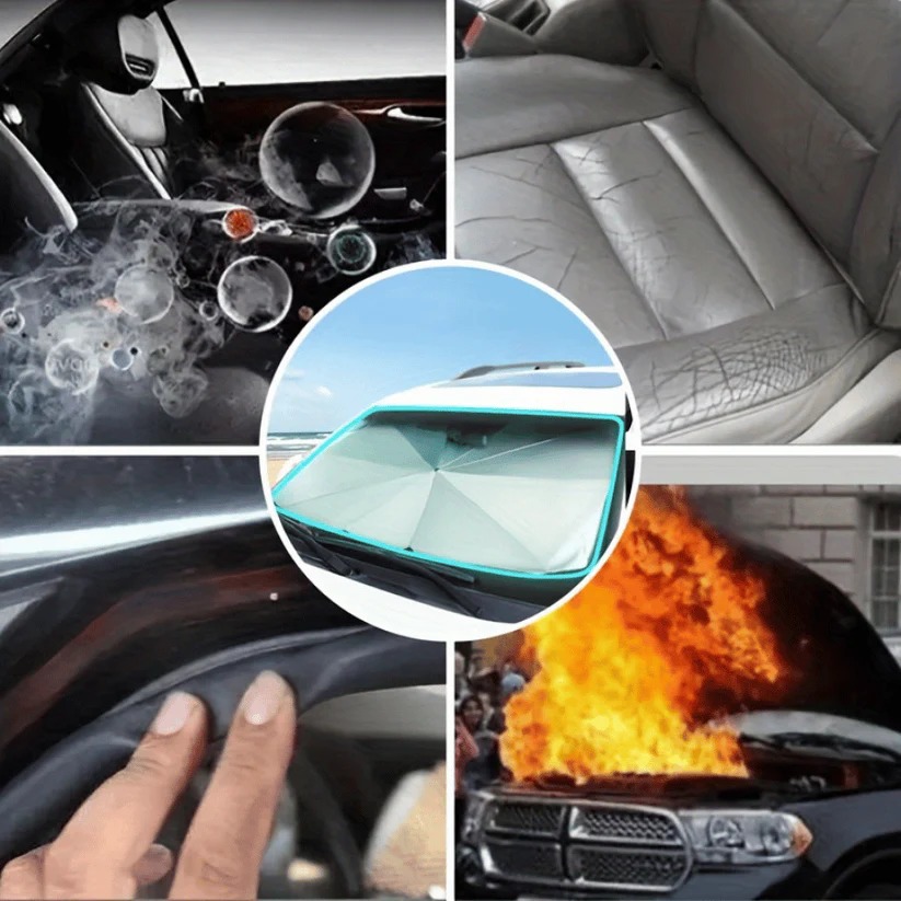 🔥50% Summer Sale 🔥2026 Foldable Anti-UV Windshield Sunshade thumbnail 5