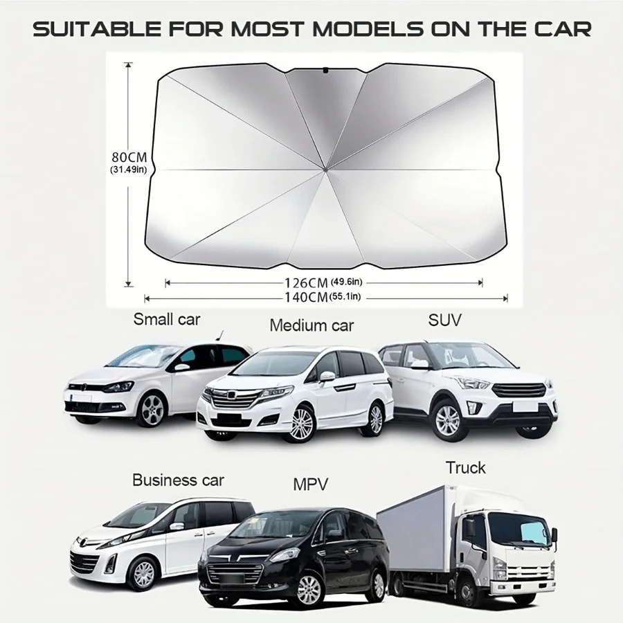 🔥50% Summer Sale 🔥2026 Foldable Anti-UV Windshield Sunshade thumbnail 6