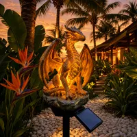 💥LAST DAY 50% OFF🐉✨Solar Dragon Garden Statue Light – Golden Ember Fantasy Outdoor Decor thumbnail 1