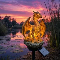 💥LAST DAY 50% OFF🐉✨Solar Dragon Garden Statue Light – Golden Ember Fantasy Outdoor Decor thumbnail 5