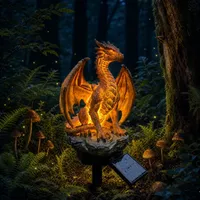 💥LAST DAY 50% OFF🐉✨Solar Dragon Garden Statue Light – Golden Ember Fantasy Outdoor Decor thumbnail 6