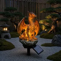 💥LAST DAY 50% OFF🐉✨Solar Dragon Garden Statue Light – Golden Ember Fantasy Outdoor Decor thumbnail 7
